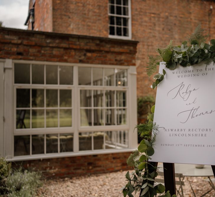 Minimalist wedding stationery sign by Paper