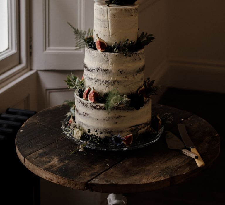 Semi Naked wedding cake