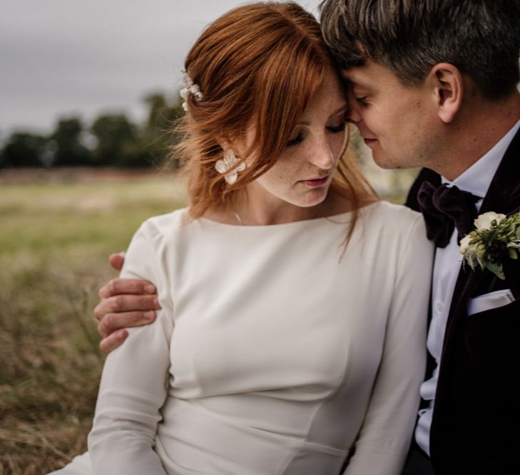 Intimate bride and groom portrait by Magda K Photography