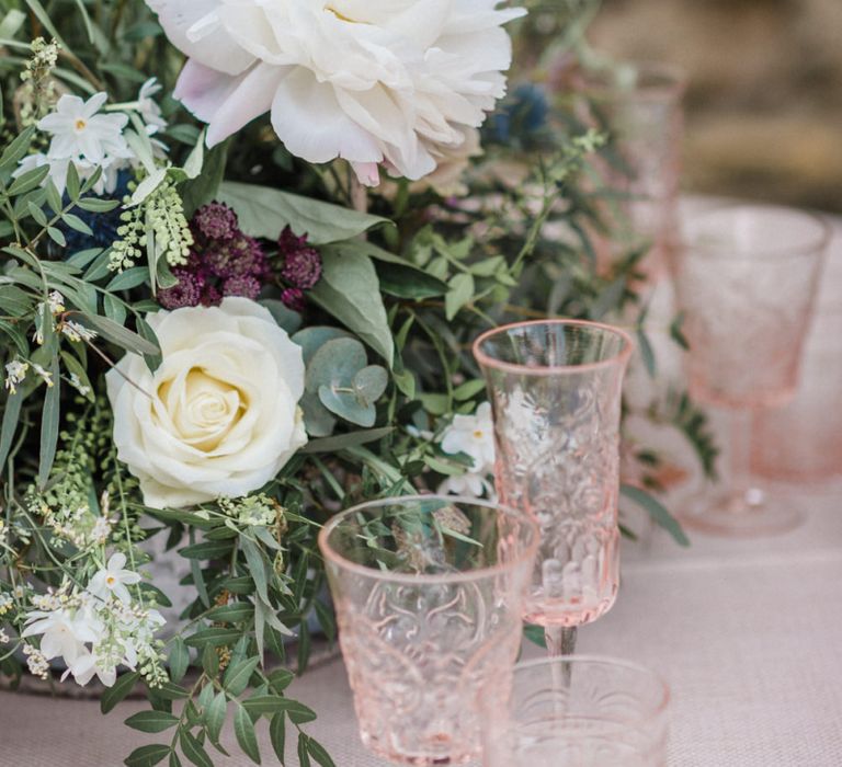 Ornate Pink Goblets