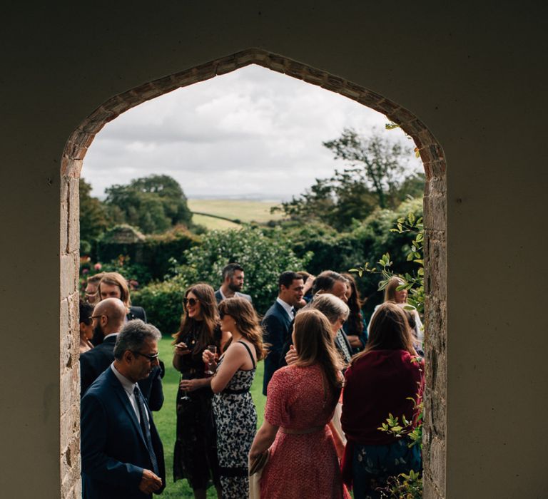 Wedding Guests Gathering Before The Wedding Ceremony