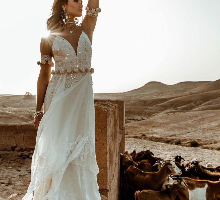 Soraya Dress By Rue De Seine // The Wild Heart Collection From Rue De Seine // Stylish Bohemian Bridal Wear From Rue De Seine // Images By Madly Studio