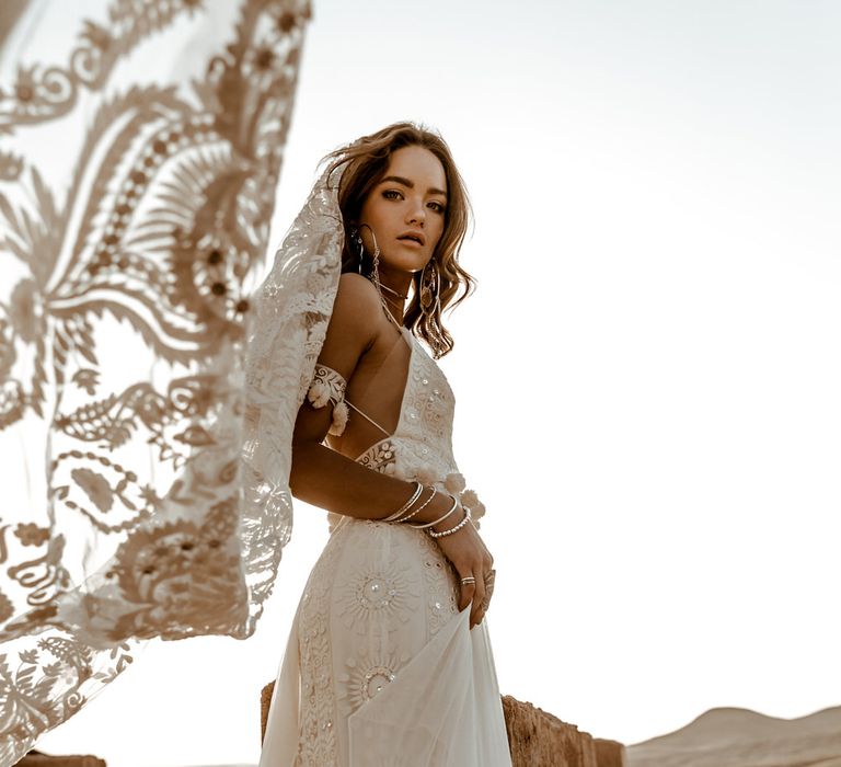 Soraya Dress By Rue De Seine // The Wild Heart Collection From Rue De Seine // Stylish Bohemian Bridal Wear From Rue De Seine // Images By Madly Studio