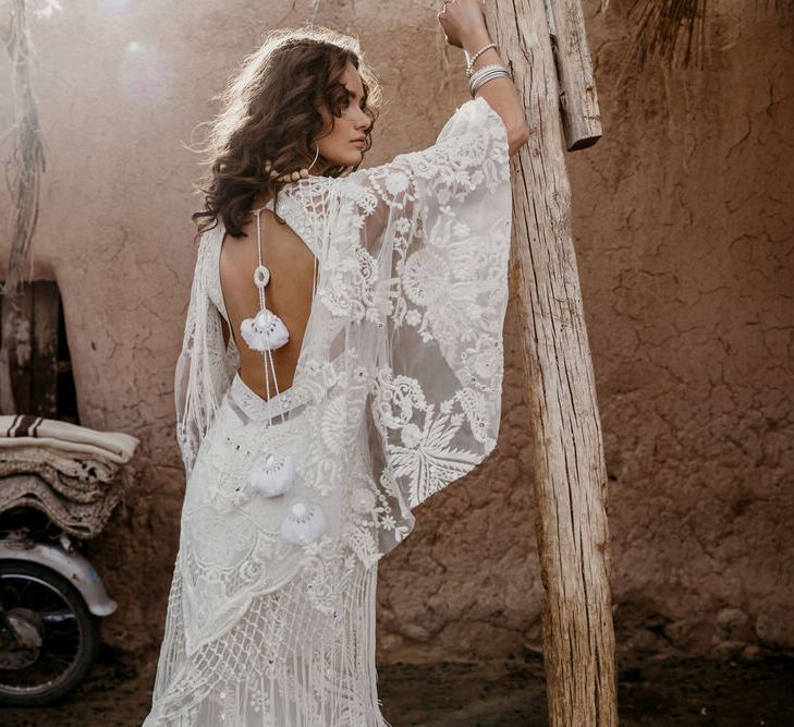 Medina Gown By Rue De Seine // The Wild Heart Collection From Rue De Seine // Stylish Bohemian Bridal Wear From Rue De Seine // Images By Madly Studio