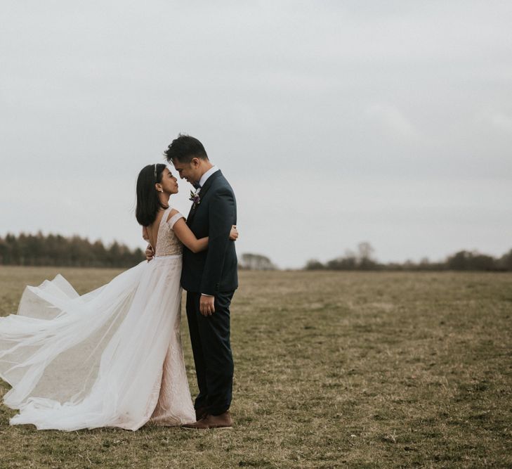 Bride and groom portrait at Cripps Barn by Nataly J Photography