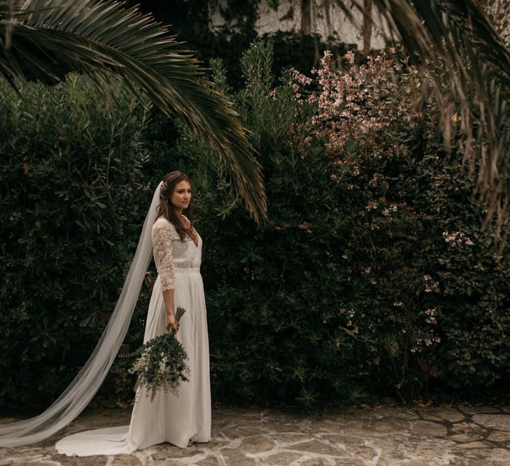 Boho Bride in Donatelle Godart Wedding Dress