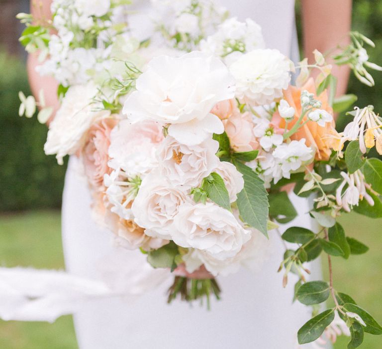 Bridal bouquet with blush flowers