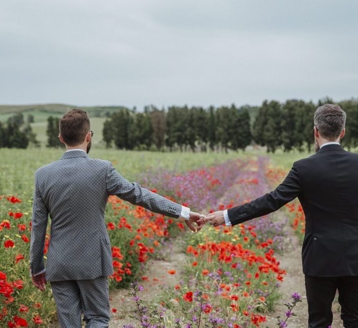 Grey groom suit for Italian wedding