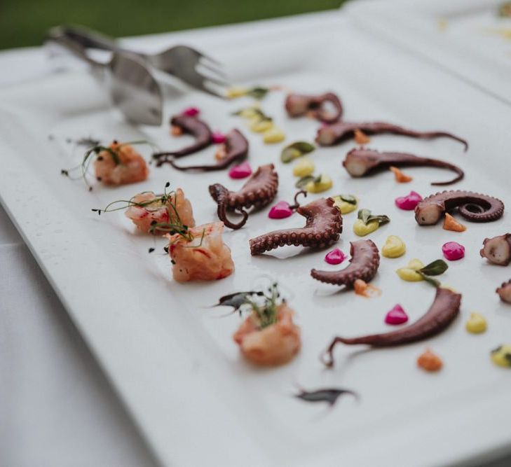 Canapés at Italian wedding