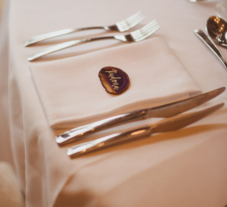 Geode name place setting