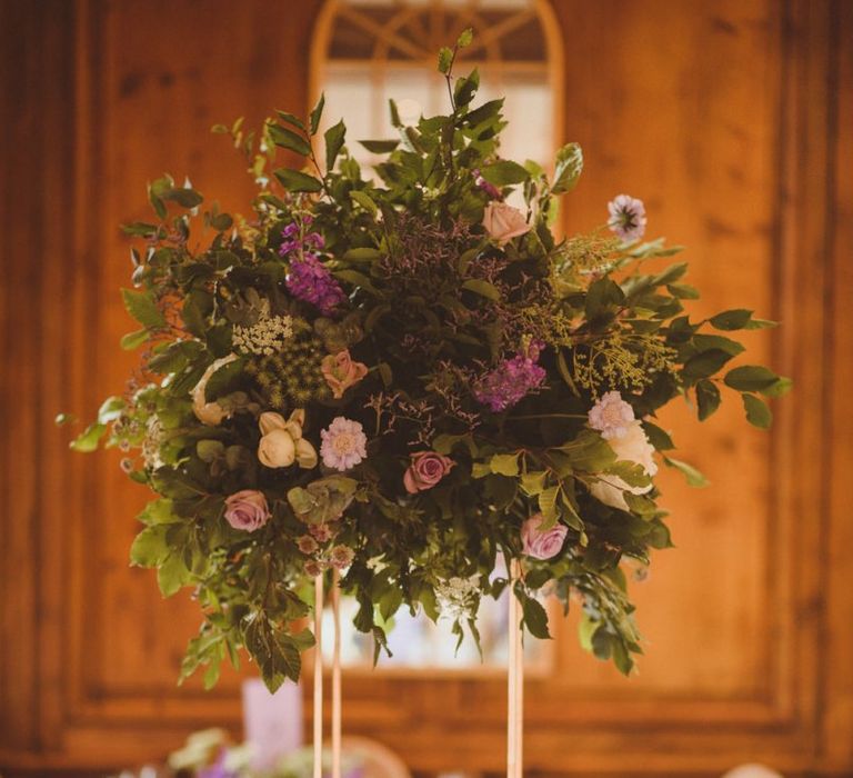 Tall wedding flower centrepiece