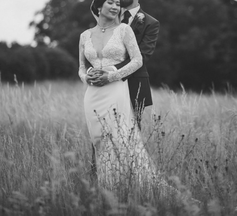 black and white wedding portrait by Matt Penberthy