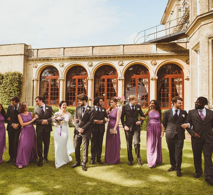 Wedding party portrait at Hedsor House by Matt Penberthy