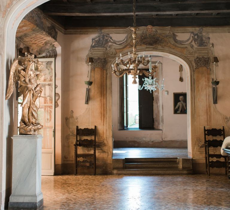 Chandelier in Italian Villa