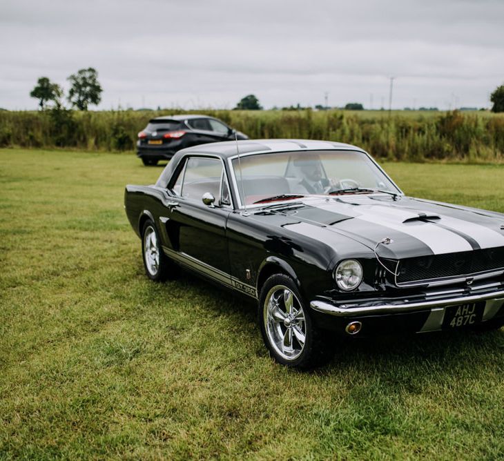 Black Ford Mustang Wedding Car