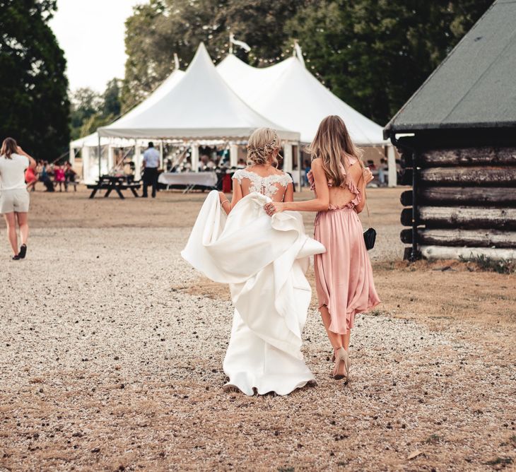 Bride In Pronovias &amp; Bridesmaids In Jarlo London // Image By Peter Hughes Photography