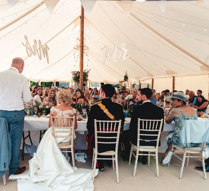 Sandhurst Military Academy Marquee Wedding With Bride In Pronovias Bridesmaids In Pink Dresses By Jarlo London Images From Peter Hughes Photography