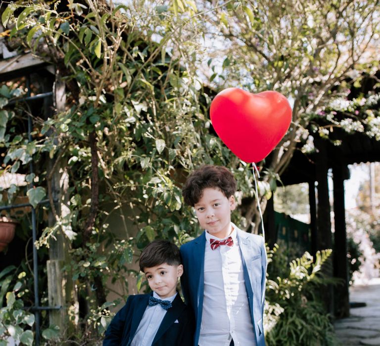 Little Wedding Guests in Blazers and Bow ties