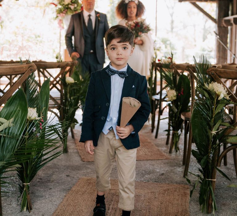 Little Page Boy in Chino's Blazer and Bow Tie