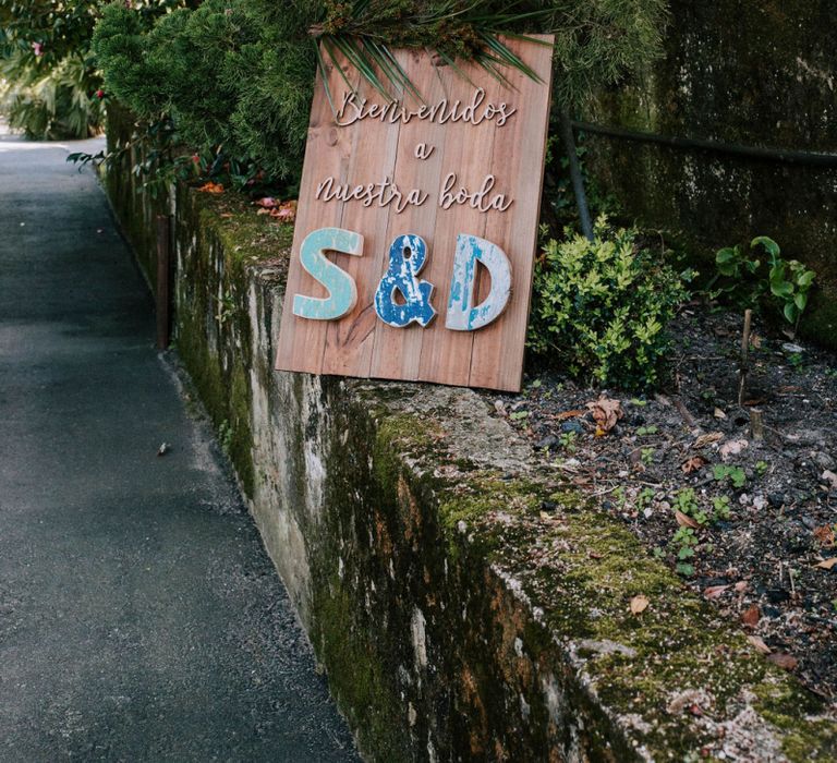 Wedding Welcome Sign with Couples Initials