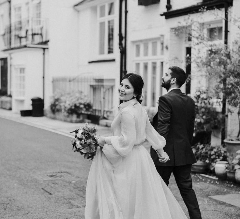 Black and white bridal portrait by Maja Tsolo Photography