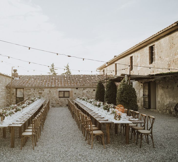 Wedding tables for outdoor wedding