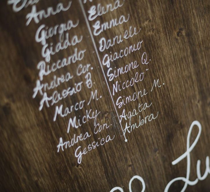 Wooden wedding sign