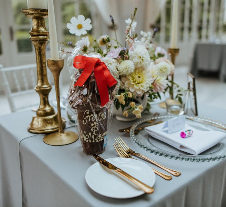 Sweetheart table at Lemore Manor socially distanced reception