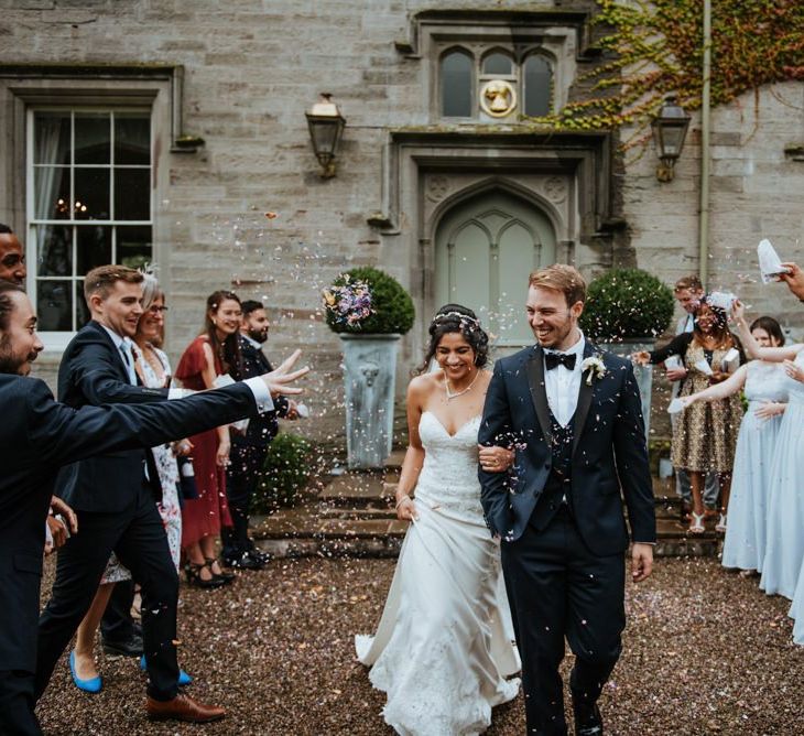 confetti exit at Lemore Manor intimate wedding