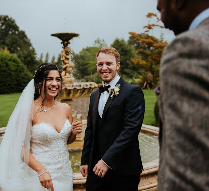 Happy bride and groom at Lemore Manor micro wedding