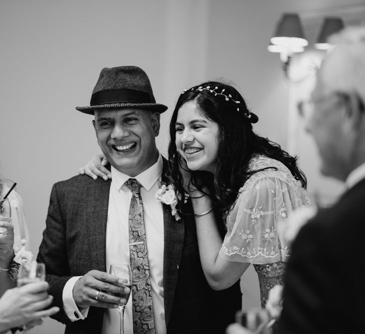 Father of the bride in hat at Anglo Indian wedding at Lemore Manor