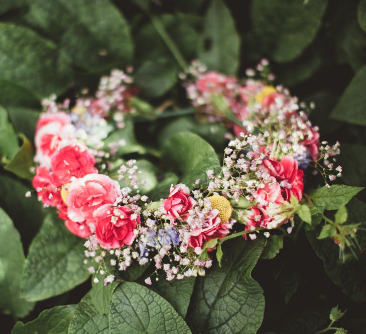 Colour Flower Crown | Bright Festival Themed Outdoor Ceremony &amp; Tipi Weeding |  Maryanne Weddings | Framed Beauty Film