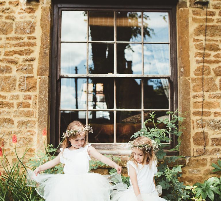 Flower Girls in Monsoon Kids Tutus | Bright Festival Themed Outdoor Ceremony &amp; Tipi Weeding |  Maryanne Weddings | Framed Beauty Film