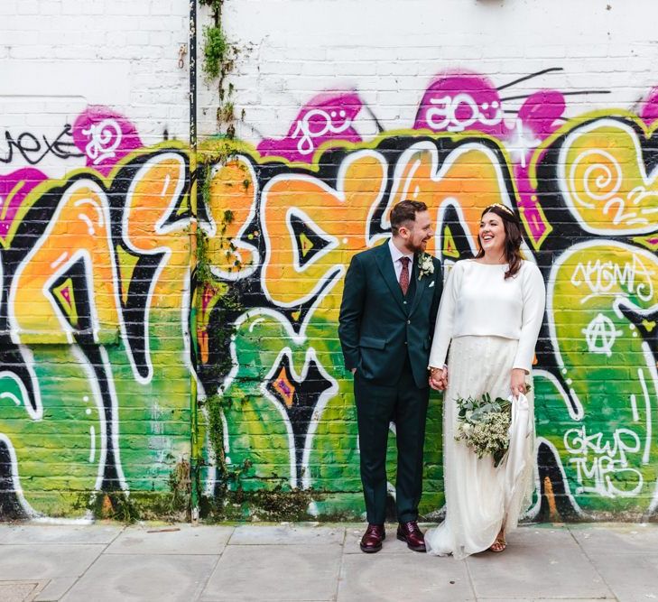 Bride and groom steal a moment at East London wedding