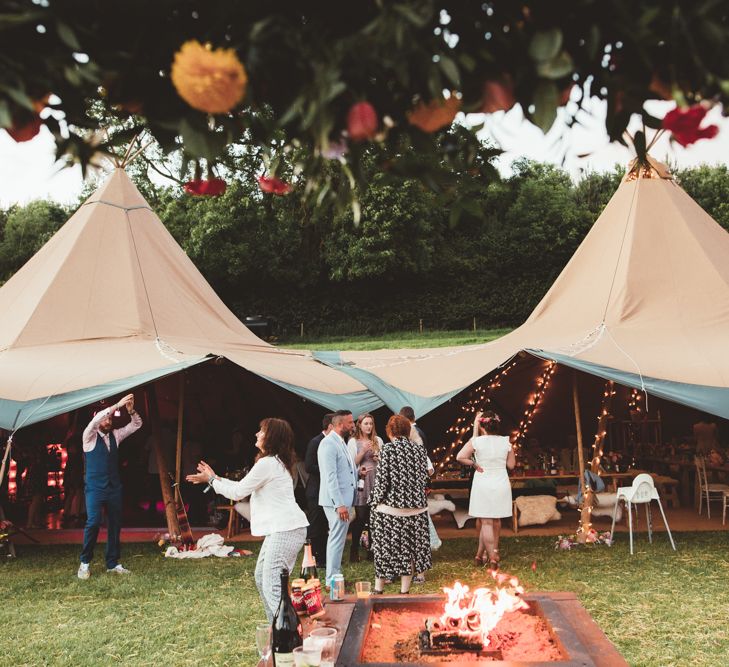 Bright Festival Themed Outdoor Ceremony &amp; Tipi Weeding | Maryanne Weddings | Framed Beauty Film