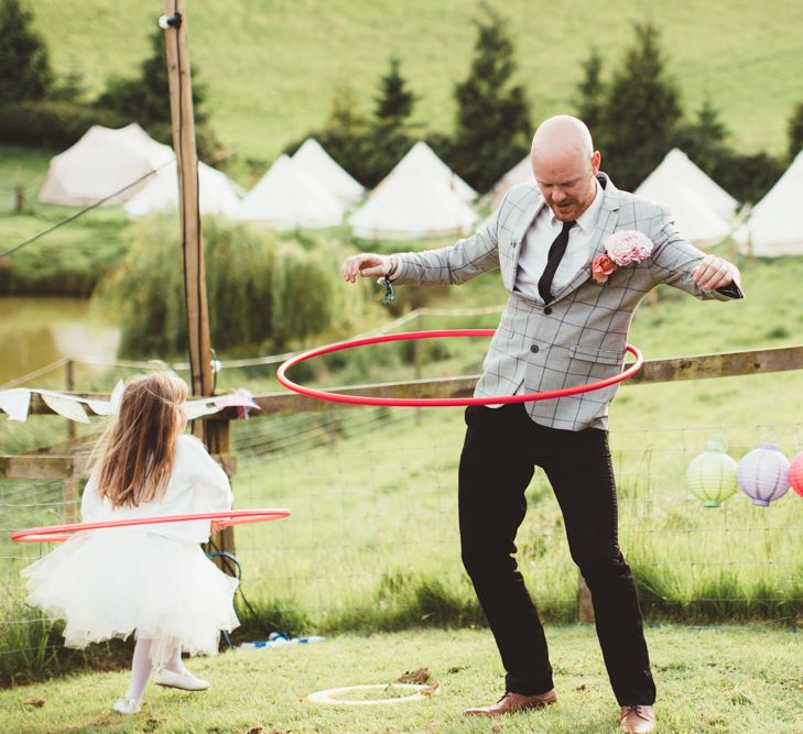 Hula Hoop Wedding Games | Bright Festival Themed Outdoor Ceremony &amp; Tipi Weeding |  Maryanne Weddings | Framed Beauty Film