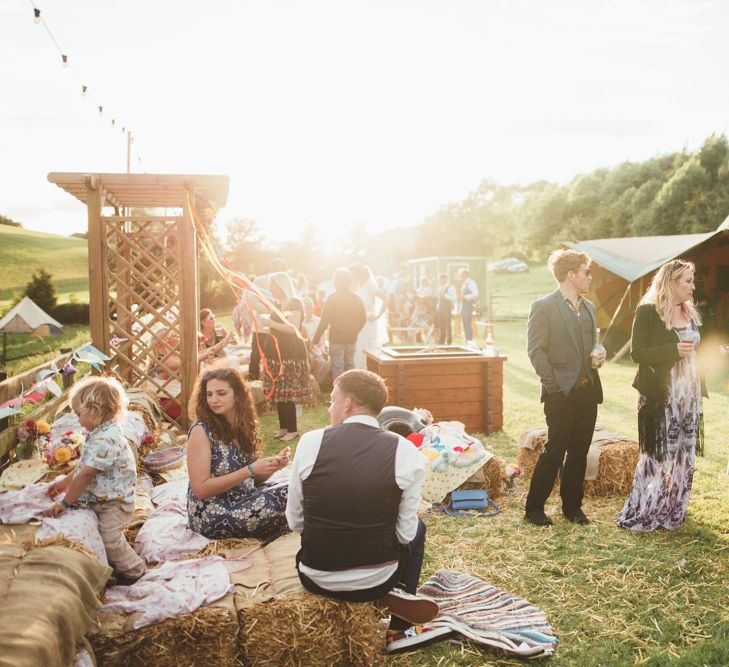 Bright Festival Themed Outdoor Ceremony &amp; Tipi Weeding | Maryanne Weddings | Framed Beauty Film