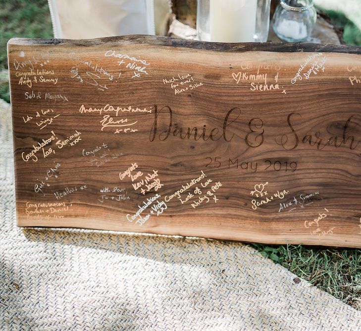 Wooden Plank Alternative Wedding Guest Book