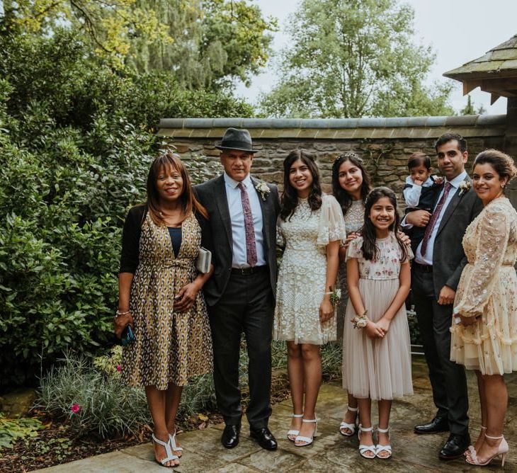 Brides family for Anglo Indian fusion wedding at Lemore Manor