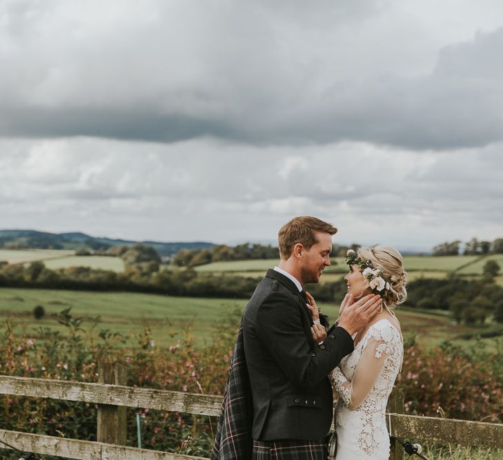 Scottish Wedding With Ceilidh At Axnoller Dorset With Bohemian Styling Outdoor Wedding Ceremony With Images From Paul Underhill Dorset Wedding Photographer