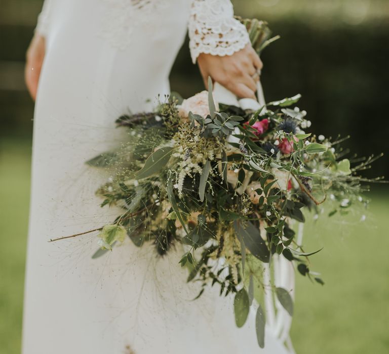 Scottish Wedding With Ceilidh At Axnoller Dorset With Bohemian Styling Outdoor Wedding Ceremony With Images From Paul Underhill Dorset Wedding Photographer