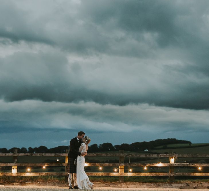 Scottish Wedding With Ceilidh At Axnoller Dorset With Bohemian Styling Outdoor Wedding Ceremony With Images From Paul Underhill Dorset Wedding Photographer