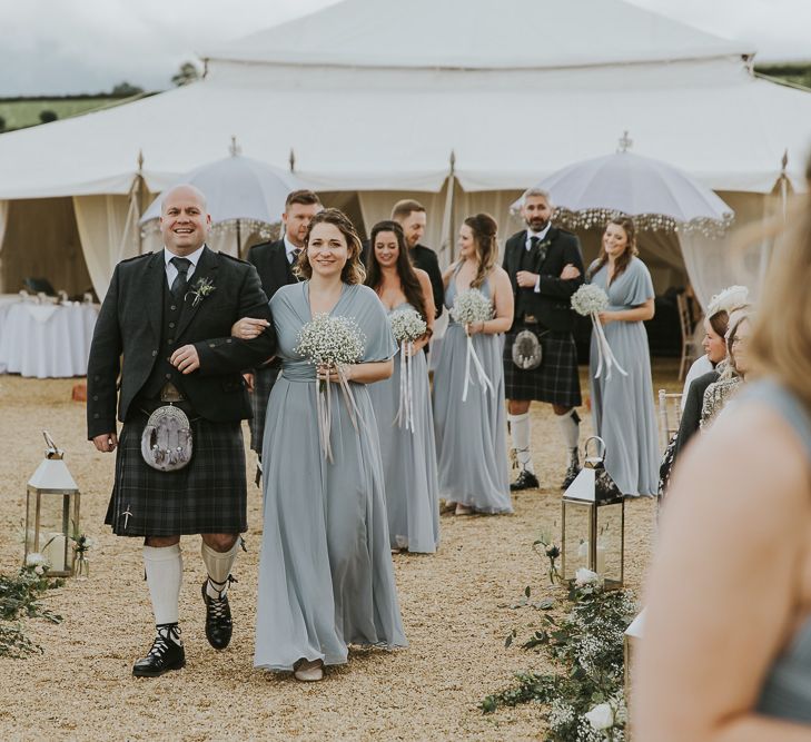 Scottish Wedding With Ceilidh At Axnoller Dorset With Bohemian Styling Outdoor Wedding Ceremony With Images From Paul Underhill Dorset Wedding Photographer