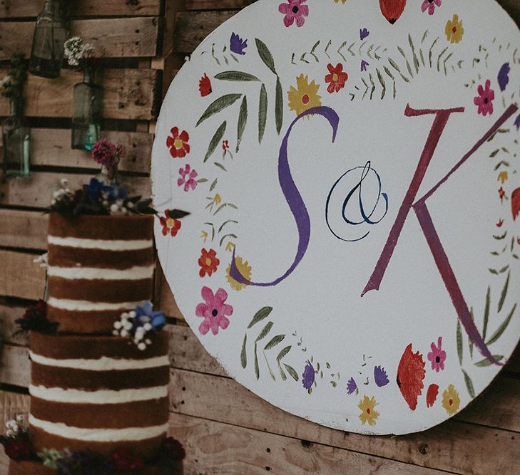 DIY Monogram Illustration | English Country Garden Marquee Wedding at the Family Home on the Isle of Wight | Jason Mark Harris Photography