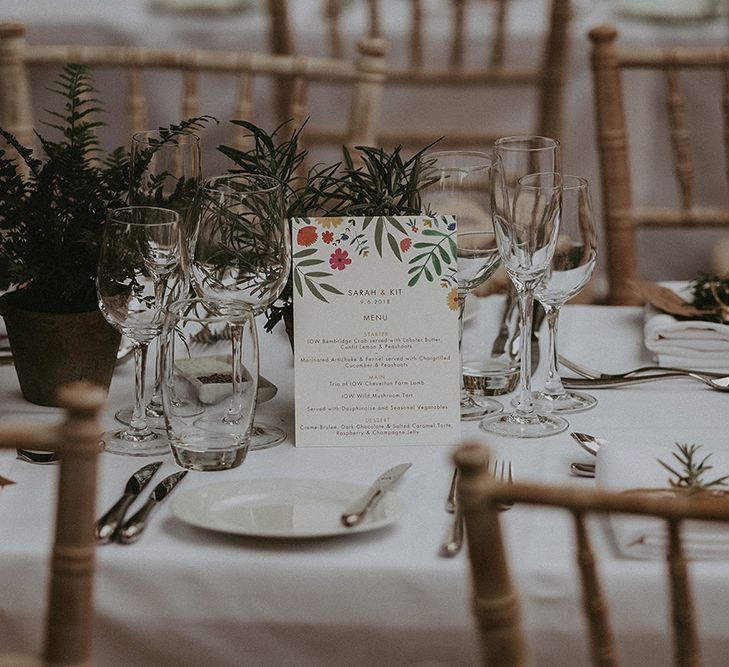 Floral Wedding Stationery | English Country Garden Marquee Wedding at the Family Home on the Isle of Wight | Jason Mark Harris Photography