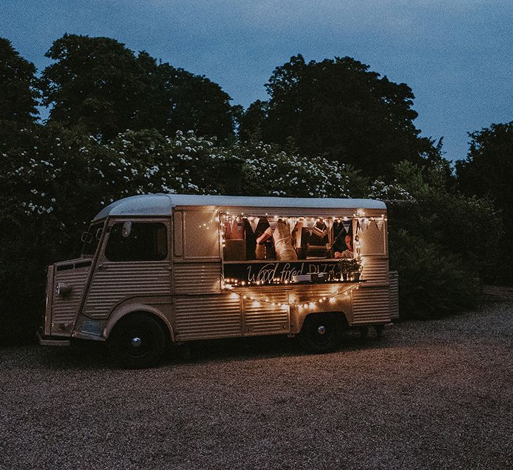 Woodfire Pizza Van | English Country Garden Marquee Wedding at the Family Home on the Isle of Wight | Jason Mark Harris Photography