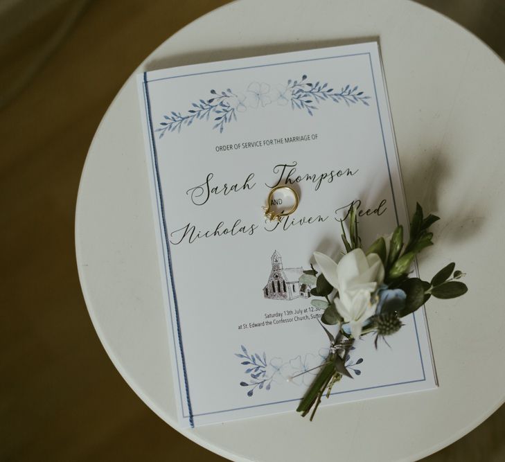 Wedding stationery for Ramster Hall wedding