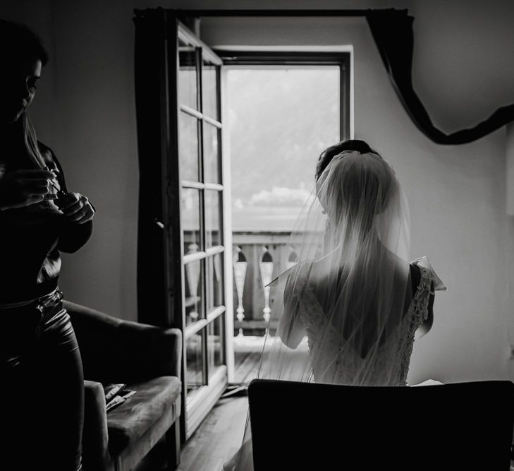 Bride Getting Ready on the Morning of the Wedding