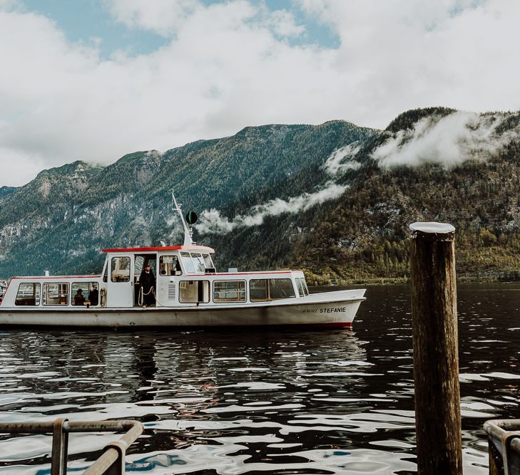 Boat in Water at Hallstatt, Austria