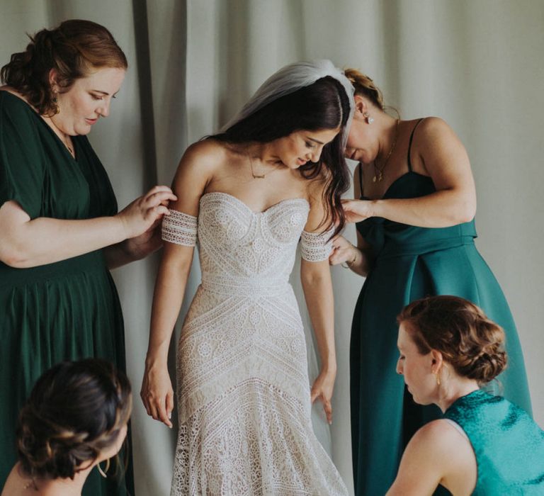 Stunning off the shoulder wedding dress